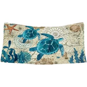 Sodial 4x(-Drying Beach Towel With Sea Turtle Pattern, Soft And Absorbent,6857 Sodial 4x(-Drying Beach Towel With Sea Turtle Pattern, Soft And Absorbent,6857