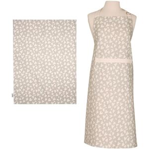 Dexam Organic Cotton Adult Apron & Tea Towel Set - Grey Heart Dexam Organic Cotton Adult Apron & Tea Towel Set - Grey Heart