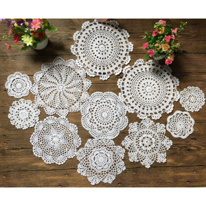 Does Not Apply Set Of 11 Hand Crochet Doilies Cotton Crocheted Lace Doilies Table Placemat 4-10 Does Not Apply Set Of 11 Hand Crochet Doilies Cotton Crocheted Lace Doilies Table Placemat 4-10