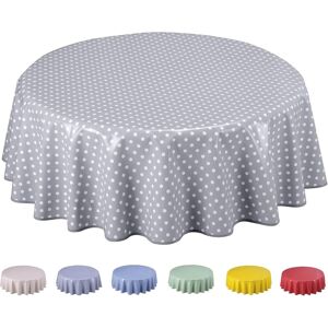 Home Direct Round Oilcloth Pvc Wipe Clean Tablecloth 160cm 62" Small Polka Dot Home Direct Round Oilcloth Pvc Wipe Clean Tablecloth 160cm 62" Small Polka Dot