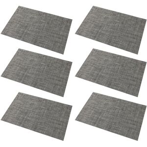 3x(Placemats Set Of 6 Washable Wipeable Place Mats For Kitchen Table Heat6251 3x(Placemats Set Of 6 Washable Wipeable Place Mats For Kitchen Table Heat6251