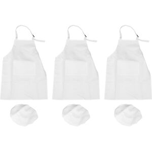 Sodial 4x(6-Piece Children'S Apron And Chef Hat Set Adjustable Children'S Kitchen6209 Sodial 4x(6-Piece Children'S Apron And Chef Hat Set Adjustable Children'S Kitchen6209