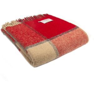 Tweedmill Textiles Ltd Tweedmill Textiles Throw 100% Wool Sofa Blanket Block Check Red Slate Grey Beige Tweedmill Textiles Ltd Tweedmill Textiles Throw 100% Wool Sofa Blanket Block Check Red Slate Grey Beige