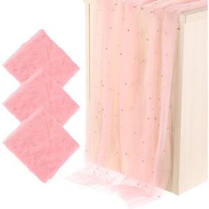 Uxcell 3pcs Pink Table Runner 63 X 120 Inch Pearl Table Cloth Wedding Decor Uxcell 3pcs Pink Table Runner 63 X 120 Inch Pearl Table Cloth Wedding Decor