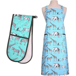 Dexam Safari Adult Apron & Double Oven Glove Set Dexam Safari Adult Apron & Double Oven Glove Set