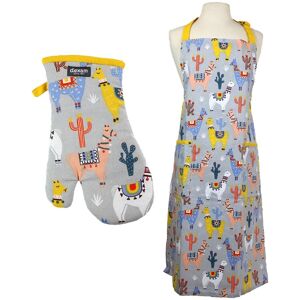 Dexam 'No Probllama' Apron & Oven Gauntlet Set Dexam 'No Probllama' Apron & Oven Gauntlet Set
