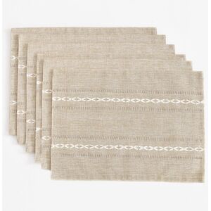 Wracra Almond Yellow Placemats Washable Set Of 6, 30 X 45 Cm Fabric Table Place Wracra Almond Yellow Placemats Washable Set Of 6, 30 X 45 Cm Fabric Table Place