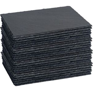 Argon Tableware 24x Rectangle Slate Placemats 30cm X 20cm Natural Dining Table Place Mats Set Argon Tableware 24x Rectangle Slate Placemats 30cm X 20cm Natural Dining Table Place Mats Set