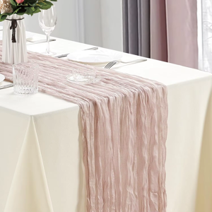 Does Not Apply 10pcs Cheesecloth Table Runner Boho Gauze Table Runner 40x270cm Romantic Table R Does Not Apply 10pcs Cheesecloth Table Runner Boho Gauze Table Runner 40x270cm Romantic Table R