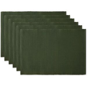 Dii Basic Everyday Ribbed Tabletop 100% Cotton, Placemat Set, 13x19, Dark Green Dii Basic Everyday Ribbed Tabletop 100% Cotton, Placemat Set, 13x19, Dark Green