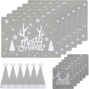 Does Not Apply 18 Pcs Christmas Placemats Table Mats Set Place Mats For Table Christmas Felt Pl Does Not Apply 18 Pcs Christmas Placemats Table Mats Set Place Mats For Table Christmas Felt Pl