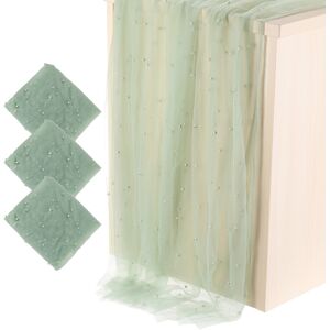 Uxcell 3pcs Light Green Table Runner 63 X 120 Inch Pearl Table Cloth Wedding Decor Uxcell 3pcs Light Green Table Runner 63 X 120 Inch Pearl Table Cloth Wedding Decor