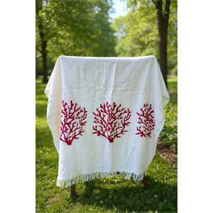 Does Not Apply Turkish Cotton Printed Peshtemal, White Muslin Hammam Towel, Lightweight Quick D Does Not Apply Turkish Cotton Printed Peshtemal, White Muslin Hammam Towel, Lightweight Quick D