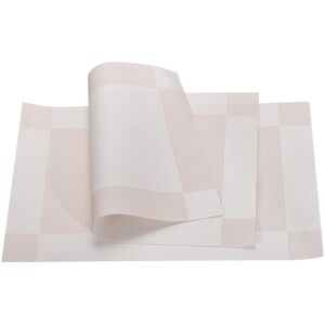 Uxcell Place Mats 450x300mm 8pcs Pvc Table Washable Woven Placemat, Beige Uxcell Place Mats 450x300mm 8pcs Pvc Table Washable Woven Placemat, Beige