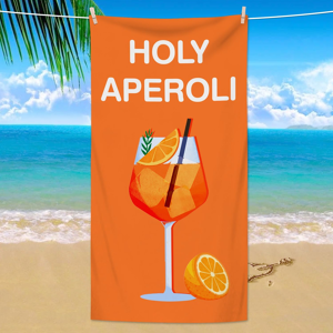 Does Not Apply Holy Aperoli Beach Towel, Sand-Resistant, Quick-Dry, Orange, Polyester, 70 X 140 Does Not Apply Holy Aperoli Beach Towel, Sand-Resistant, Quick-Dry, Orange, Polyester, 70 X 140