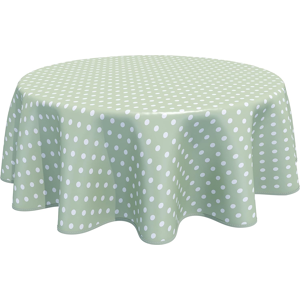 Does Not Apply Round Oilcloth Pvc Wipe Clean Tablecloth Table Cover 140cm 55\" Polka Dot Sage Gr Does Not Apply Round Oilcloth Pvc Wipe Clean Tablecloth Table Cover 140cm 55\" Polka Dot Sage Gr