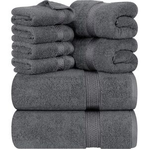 Utopia Towels Utopia 8pc Cotton Towel Set: 2 Bath 2 Hand 4 Washcloths - Soft Absorbent Gray Utopia Towels Utopia 8pc Cotton Towel Set: 2 Bath 2 Hand 4 Washcloths - Soft Absorbent Gray