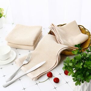 Piccocasa 4pcs 100% Cotton Waffle Dish Cloth Kitchen Tea Towel Set For Home Beige Piccocasa 4pcs 100% Cotton Waffle Dish Cloth Kitchen Tea Towel Set For Home Beige