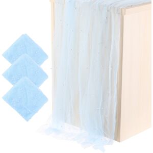 Uxcell 3pcs Light Blue Table Runner 63 X 120 Inch Pearl Table Cloth Wedding Decor Uxcell 3pcs Light Blue Table Runner 63 X 120 Inch Pearl Table Cloth Wedding Decor