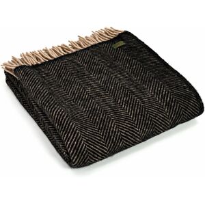 Tweedmill Textiles Ltd Tweedmill Textiles 100% Wool Bed Throw Blanket Herringbone Vintage Black/beige Tweedmill Textiles Ltd Tweedmill Textiles 100% Wool Bed Throw Blanket Herringbone Vintage Black/beige