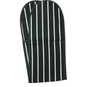 Dexam Rushbrookes Butchers Stripe Double Oven Glove Slate Grey Dexam Rushbrookes Butchers Stripe Double Oven Glove Slate Grey