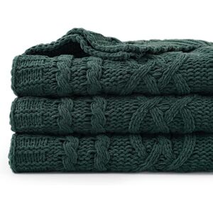 Battilo Christmas Dark Green Throw Blanket For Couch, Woven Chenille Knit Throw Battilo Christmas Dark Green Throw Blanket For Couch, Woven Chenille Knit Throw