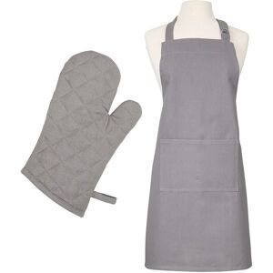 Kitchencraft Dexam Love Colour Apron & Oven Gauntlet Set - Slate Grey Kitchencraft Dexam Love Colour Apron & Oven Gauntlet Set - Slate Grey