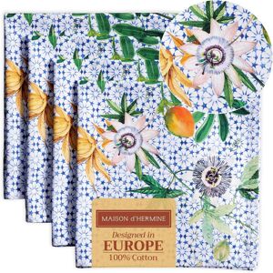 Maison D' Hermine Cloth Napkins Set Of 4 100% Cotton Everyday Reusable Square N Maison D' Hermine Cloth Napkins Set Of 4 100% Cotton Everyday Reusable Square N