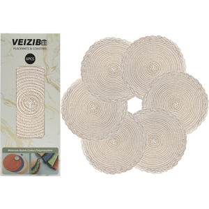 Does Not Apply Woven Round Placemats 6pcs 30cm, Heat Resistant Braided Table Mats, Washable Ant Does Not Apply Woven Round Placemats 6pcs 30cm, Heat Resistant Braided Table Mats, Washable Ant