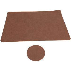 ˘ Placemats Coasters Set Anti Scald Heat Insulating Cowhide Pattern Double Sided ˘ Placemats Coasters Set Anti Scald Heat Insulating Cowhide Pattern Double Sided