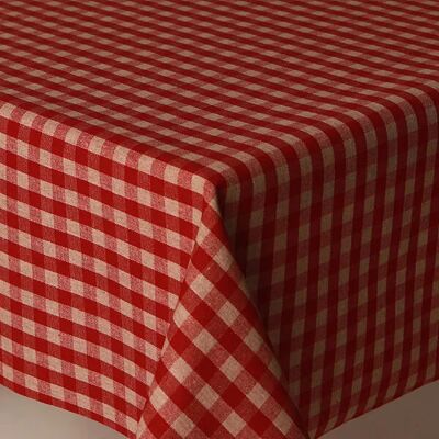 Doreen Preston & Son Mirha Yarn Dyed Cranberry Check Acrylic Tablecloth Doreen Preston & Son Mirha Yarn Dyed Cranberry Check Acrylic Tablecloth
