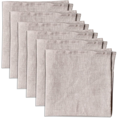 Branded 100% Pure Linen Dinner Cloth Napkins 38 X 38 Cm Natural - Set Of 6 Pack Europea Branded 100% Pure Linen Dinner Cloth Napkins 38 X 38 Cm Natural - Set Of 6 Pack Europea