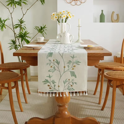 Does Not Apply Luxury Embroidered Cotton Linen Table Runner Tablecloth Tassel For Home Dinning Does Not Apply Luxury Embroidered Cotton Linen Table Runner Tablecloth Tassel For Home Dinning