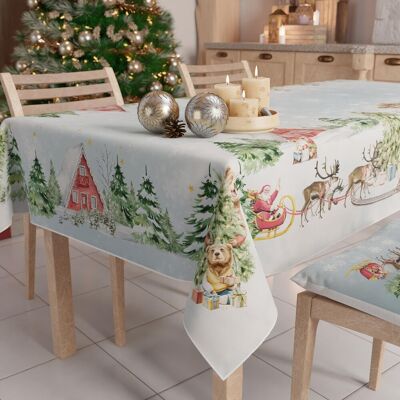 Does Not Apply Stain-Resistant Tablecloth Christmas – 140x240 Cm Rectangular Festive Table C... Does Not Apply Stain-Resistant Tablecloth Christmas – 140x240 Cm Rectangular Festive Table C...