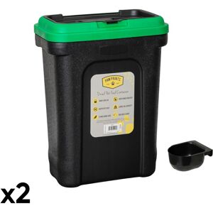 Samuel Alexander 2 X 30 Litre Plastic Dried Pet Food Storage Container Tubs With Food Scoop Samuel Alexander 2 X 30 Litre Plastic Dried Pet Food Storage Container Tubs With Food Scoop