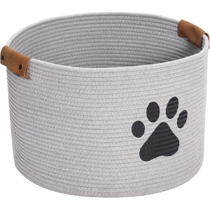 Xbopetda Round Cotton Rope Basket Pets Toy Storage Bin - Storage Chest For Dog Toys Laund Xbopetda Round Cotton Rope Basket Pets Toy Storage Bin - Storage Chest For Dog Toys Laund