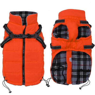 Pethiy Winter Warm Coat Waterproof Dog Winter Jacket With Harness Traction Belt Pethiy Winter Warm Coat Waterproof Dog Winter Jacket With Harness Traction Belt