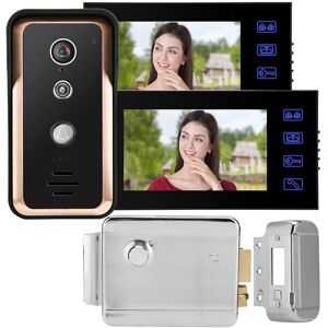 Uk 2 Monitor Ir Camera 7in Wired Video Intercom With Electric Control Lock Uk 2 Monitor Ir Camera 7in Wired Video Intercom With Electric Control Lock