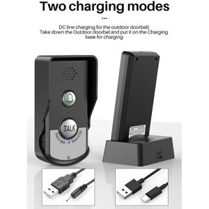 Wireless Doorbell Waterproof Long Distance Clear Voice 2 Way Talk Intercom D❀ Wireless Doorbell Waterproof Long Distance Clear Voice 2 Way Talk Intercom D❀
