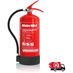 Edge Commander 6ltr Water Mist Dry Fire Extinguisher, Next Day Delivery, 6 Litre, 6l Edge Commander 6ltr Water Mist Dry Fire Extinguisher, Next Day Delivery, 6 Litre, 6l