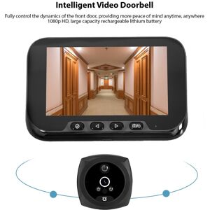Black 4.5-Inch Peephole Camera Doorbell For Apartment Door 2mp Lcd Digital Hen Black 4.5-Inch Peephole Camera Doorbell For Apartment Door 2mp Lcd Digital Hen