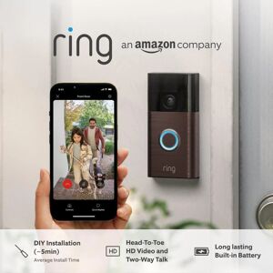 Ring Battery Video Doorbell (2024 Release) Wireless, Hd Video - Venetian Bronze Ring Battery Video Doorbell (2024 Release) Wireless, Hd Video - Venetian Bronze