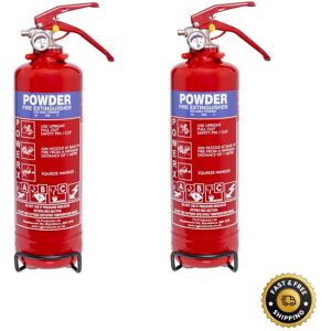Thomas Glover Powerx 1kg Abc Dry Powder Fire Extinguisher Twin Pack, Car Taxi Caravan Home Thomas Glover Powerx 1kg Abc Dry Powder Fire Extinguisher Twin Pack, Car Taxi Caravan Home