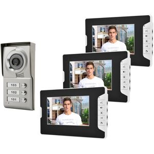 ^^ 3 Units Video Intercom Doorbell High Definition Hands-Free Unlock For Home O ^^ 3 Units Video Intercom Doorbell High Definition Hands-Free Unlock For Home O