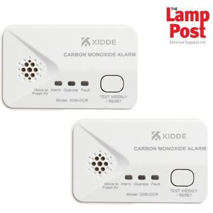 Twin Pack - Kidde 2030-Dcr Battery Led Carbon Monoxide Detector / Co Alarm Twin Pack - Kidde 2030-Dcr Battery Led Carbon Monoxide Detector / Co Alarm