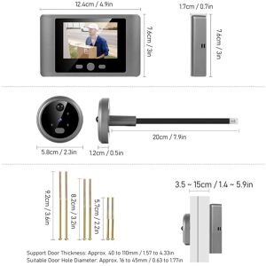 Peephole Camera 2.8in Color Display Pir Motion Detection Human Sensing Recha Sg Peephole Camera 2.8in Color Display Pir Motion Detection Human Sensing Recha Sg