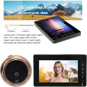 4.5in 2mp Smart Video Doorbell Peephole Viewer 170° Wide Angle Infrared Night Fg 4.5in 2mp Smart Video Doorbell Peephole Viewer 170° Wide Angle Infrared Night Fg