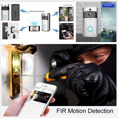 Wireless Wifi Doorbell Ir Night Vision Visual Camera Intercom Home Security Kit Wireless Wifi Doorbell Ir Night Vision Visual Camera Intercom Home Security Kit