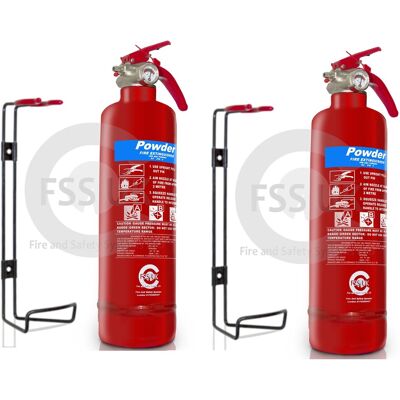 Fss Uk Bsi 2 X 1 Kg Dry Abc Powder Fire Extinguisher Home Office Car Kitchen Fss Uk Bsi 2 X 1 Kg Dry Abc Powder Fire Extinguisher Home Office Car Kitchen