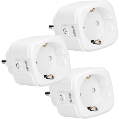 Alecto Smart Wi-Fi Plug 3-Pack with Energy Monitor - White Alecto Smart Wi-Fi Plug 3-Pack with Energy Monitor - White